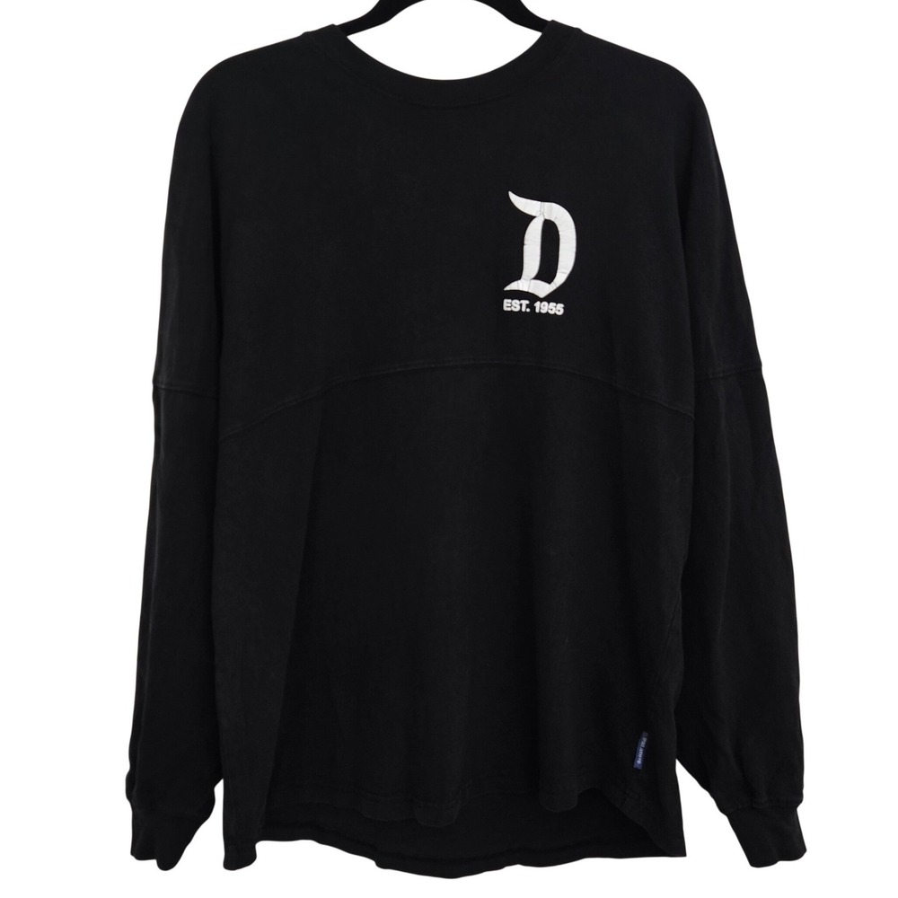 Disneyland Spirit Jersey Adult‎ M Black Est 1955 Long Sleeve Distressed Logo